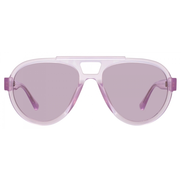 The Attico - Jurgen Aviator Sunglasses in Pink - Sunglasses - Official - The Attico Eyewear by Linda Farrow