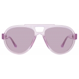 The Attico - Jurgen Aviator Sunglasses in Pink - Sunglasses - Official - The Attico Eyewear by Linda Farrow