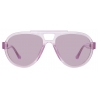 The Attico - Jurgen Aviator Sunglasses in Pink - Sunglasses - Official - The Attico Eyewear by Linda Farrow