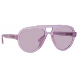 The Attico - Jurgen Aviator Sunglasses in Pink - Sunglasses - Official - The Attico Eyewear by Linda Farrow