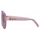 The Attico - Jurgen Aviator Sunglasses in Pink - Sunglasses - Official - The Attico Eyewear by Linda Farrow