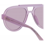 The Attico - Jurgen Aviator Sunglasses in Pink - Sunglasses - Official - The Attico Eyewear by Linda Farrow