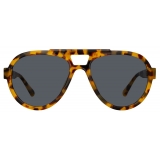 The Attico - Jurgen Aviator Sunglasses in Tortoiseshell - Sunglasses - Official - The Attico Eyewear by Linda Farrow