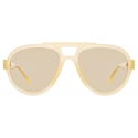 The Attico - Jurgen Aviator Sunglasses in Yellow - Sunglasses - Official - The Attico Eyewear by Linda Farrow