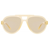 The Attico - Jurgen Aviator Sunglasses in Yellow - Sunglasses - Official - The Attico Eyewear by Linda Farrow