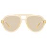 The Attico - Jurgen Aviator Sunglasses in Yellow - Sunglasses - Official - The Attico Eyewear by Linda Farrow