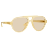 The Attico - Jurgen Aviator Sunglasses in Yellow - Sunglasses - Official - The Attico Eyewear by Linda Farrow