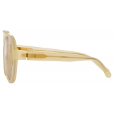 The Attico - Occhiali da Sole Jurgen Aviator in Giallo - Occhiali da Sole - Official - The Attico Eyewear by Linda Farrow