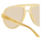 The Attico - Jurgen Aviator Sunglasses in Yellow - Sunglasses - Official - The Attico Eyewear by Linda Farrow