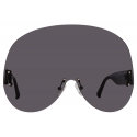 The Attico - Karl Oversize Sunglasses in Black - Sunglasses - Official - The Attico Eyewear by Linda Farrow