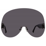 The Attico - Karl Oversize Sunglasses in Black - Sunglasses - Official - The Attico Eyewear by Linda Farrow