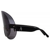 The Attico - Karl Oversize Sunglasses in Black - Sunglasses - Official - The Attico Eyewear by Linda Farrow