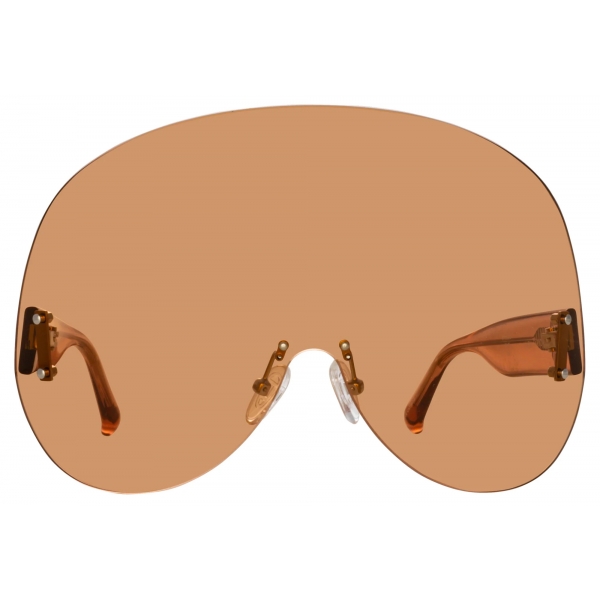 The Attico - Karl Oversize Sunglasses in Peach - Sunglasses - Official - The Attico Eyewear by Linda Farrow