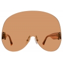 The Attico - Occhiali da Sole Karl Oversize in Pesca - Occhiali da Sole - Official - The Attico Eyewear by Linda Farrow