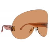 The Attico - Occhiali da Sole Karl Oversize in Pesca - Occhiali da Sole - Official - The Attico Eyewear by Linda Farrow