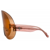 The Attico - Karl Oversize Sunglasses in Peach - Sunglasses - Official - The Attico Eyewear by Linda Farrow