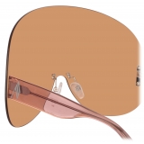 The Attico - Karl Oversize Sunglasses in Peach - Sunglasses - Official - The Attico Eyewear by Linda Farrow