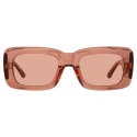 The Attico - Marfa Rectangular Sunglasses in Peach - Sunglasses - Official - The Attico Eyewear by Linda Farrow