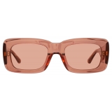 The Attico - Marfa Rectangular Sunglasses in Peach - Sunglasses - Official - The Attico Eyewear by Linda Farrow