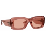 The Attico - Occhiali da Sole Marfa Rectangular in Pesca - Occhiali da Sole - Official - The Attico Eyewear by Linda Farrow