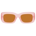 The Attico - Marfa Rectangular Sunglasses in Pink - Sunglasses - Official - The Attico Eyewear by Linda Farrow