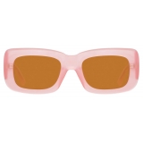 The Attico - Marfa Rectangular Sunglasses in Pink - Sunglasses - Official - The Attico Eyewear by Linda Farrow