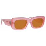 The Attico - Marfa Rectangular Sunglasses in Pink - Sunglasses - Official - The Attico Eyewear by Linda Farrow