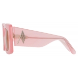 The Attico - Marfa Rectangular Sunglasses in Pink - Sunglasses - Official - The Attico Eyewear by Linda Farrow