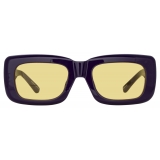 The Attico - Marfa Rectangular Sunglasses in Purple and Yellow - Sunglasses - Official - The Attico Eyewear by Linda Farrow