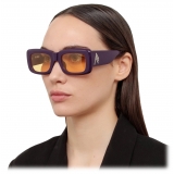 The Attico - Marfa Rectangular Sunglasses in Purple and Yellow - Sunglasses - Official - The Attico Eyewear by Linda Farrow