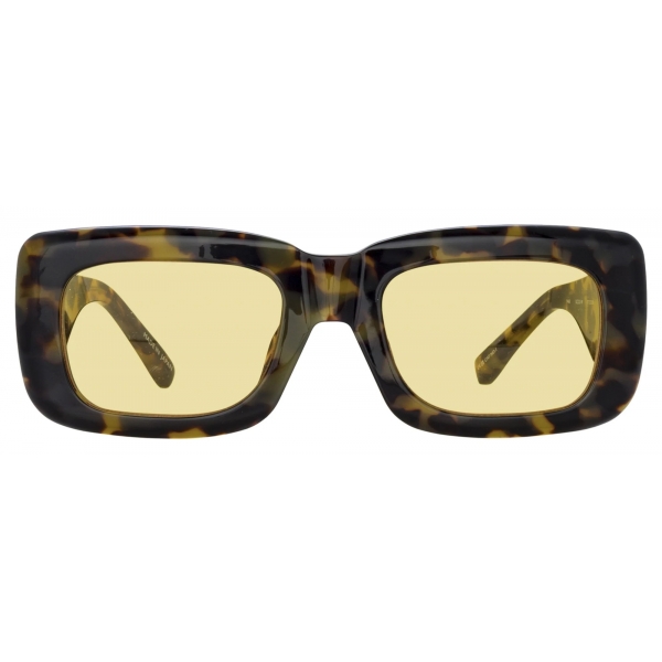 The Attico - Marfa Rectangular Sunglasses in Tortoiseshell and Yellow ...