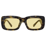 The Attico - Occhiali da Sole Marfa Rectangular in Tartaruga e Giallo - Occhiali da Sole - Official - The Attico Eyewear