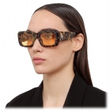 The Attico - Marfa Rectangular Sunglasses in Tortoiseshell and Yellow - Sunglasses - Official - The Attico Eyewear