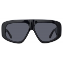 The Attico - Milano Oversized Sunglasses in Black - Sunglasses - Official - The Attico Eyewear by Linda Farrow