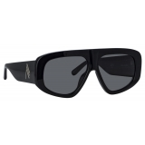 The Attico - Milano Oversized Sunglasses in Black - Sunglasses - Official - The Attico Eyewear by Linda Farrow