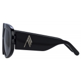 The Attico - Milano Oversized Sunglasses in Black - Sunglasses - Official - The Attico Eyewear by Linda Farrow