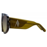 The Attico - Occhiali da Sole Milano Oversized in Oliva - Occhiali da Sole - Official - The Attico Eyewear by Linda Farrow