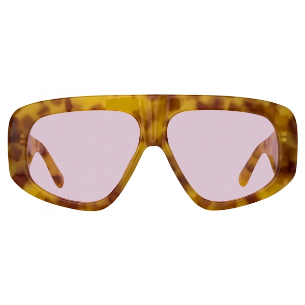 The Attico - Milano Oversized Sunglasses in Tortoiseshell - Sunglasses - Official - The Attico Eyewear by Linda Farrow