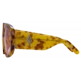 The Attico - Milano Oversized Sunglasses in Tortoiseshell - Sunglasses - Official - The Attico Eyewear by Linda Farrow