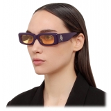 The Attico - Occhiali da Sole Mini Marfa in Viola e Giallo - Occhiali da Sole - Official - The Attico Eyewear by Linda Farrow