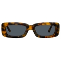 The Attico - Mini Marfa Sunglasses in Tortoiseshell and Blue - Sunglasses - Official - The Attico Eyewear by Linda Farrow