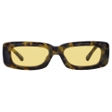 The Attico - Occhiali da Sole Mini Marfa in Tartaruga e Giallo - Occhiali da Sole - Official - The Attico Eyewear