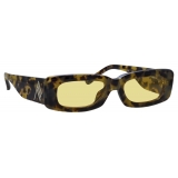 The Attico - Mini Marfa Sunglasses in Tortoiseshell and Yellow - Sunglasses - Official - The Attico Eyewear by Linda Farrow