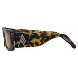 The Attico - Occhiali da Sole Mini Marfa in Tartaruga e Giallo - Occhiali da Sole - Official - The Attico Eyewear