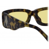 The Attico - Mini Marfa Sunglasses in Tortoiseshell and Yellow - Sunglasses - Official - The Attico Eyewear by Linda Farrow