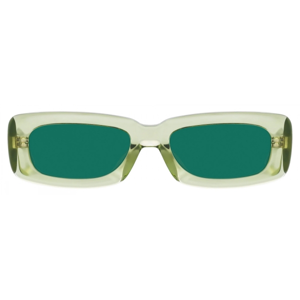 The Attico - Mini Marfa Sunglasses in Lime - Sunglasses - Official - The Attico Eyewear by Linda Farrow