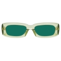 The Attico - Mini Marfa Sunglasses in Lime - Sunglasses - Official - The Attico Eyewear by Linda Farrow