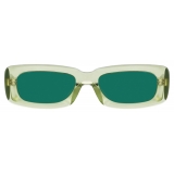 The Attico - Mini Marfa Sunglasses in Lime - Sunglasses - Official - The Attico Eyewear by Linda Farrow