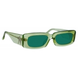 The Attico - Mini Marfa Sunglasses in Lime - Sunglasses - Official - The Attico Eyewear by Linda Farrow