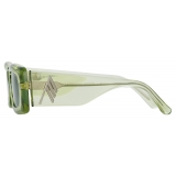 The Attico - Mini Marfa Sunglasses in Lime - Sunglasses - Official - The Attico Eyewear by Linda Farrow